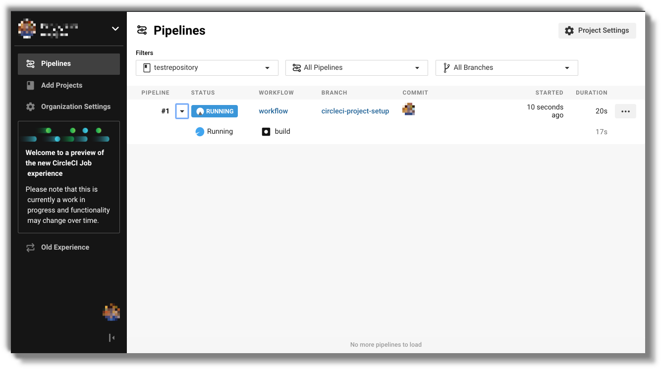 add config in pipelines page in circle CI