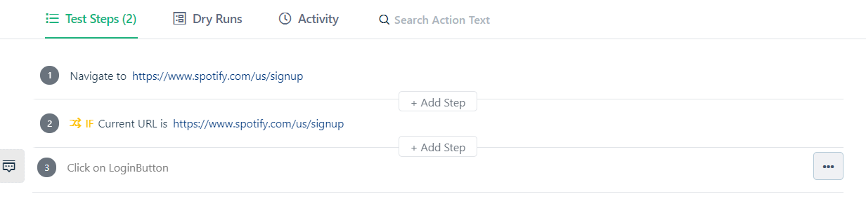  hover over if condition to find Add step Button