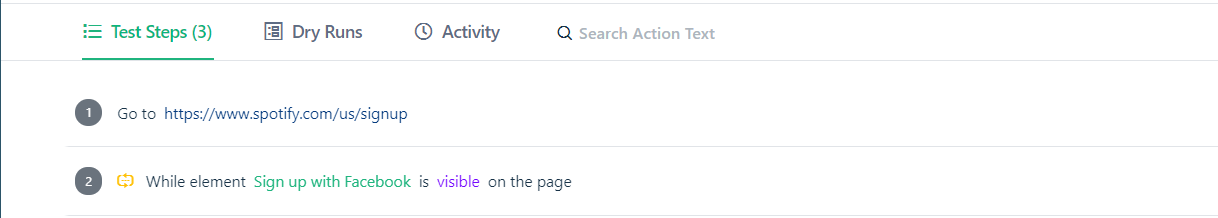 added while loop for a test case in Testsigma